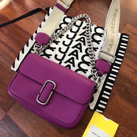 Marc Jacobs The J Marc Soft Flap Leather Shoulder Crossbody Chain Handbag - Picture 4 of 14